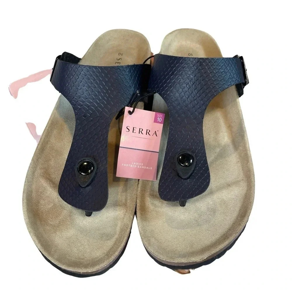 Serra ladies cork footbed sandals Sz 10 • NWT - Picture 3 of 6